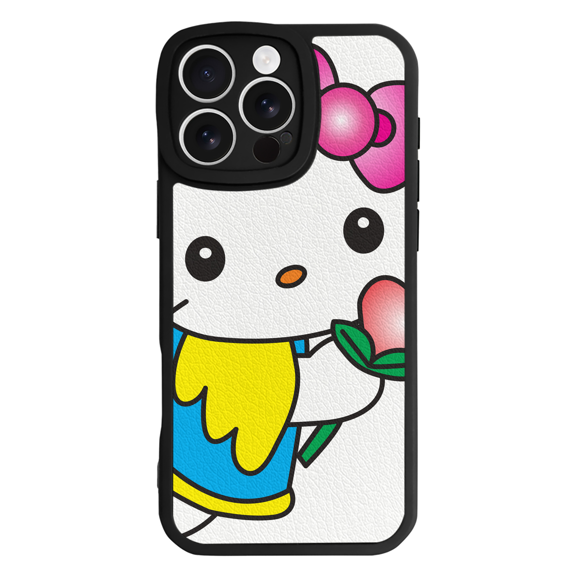 （画像用） Hello Kitty ハローキティ 【iPhone 16シリーズ対応】シリコンスマホケース（レザー調） 材質：シリコン